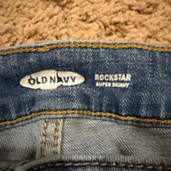 Women's Old Navy Rockstar Super Skinny Jeans Size 14 Tall Blue Denim - Picture 3 of 9